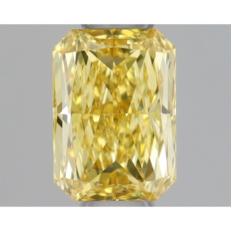 0.34 Ct Radiant Lab Diamond  Fancy Vivid Yellow  VVS2   IGI
