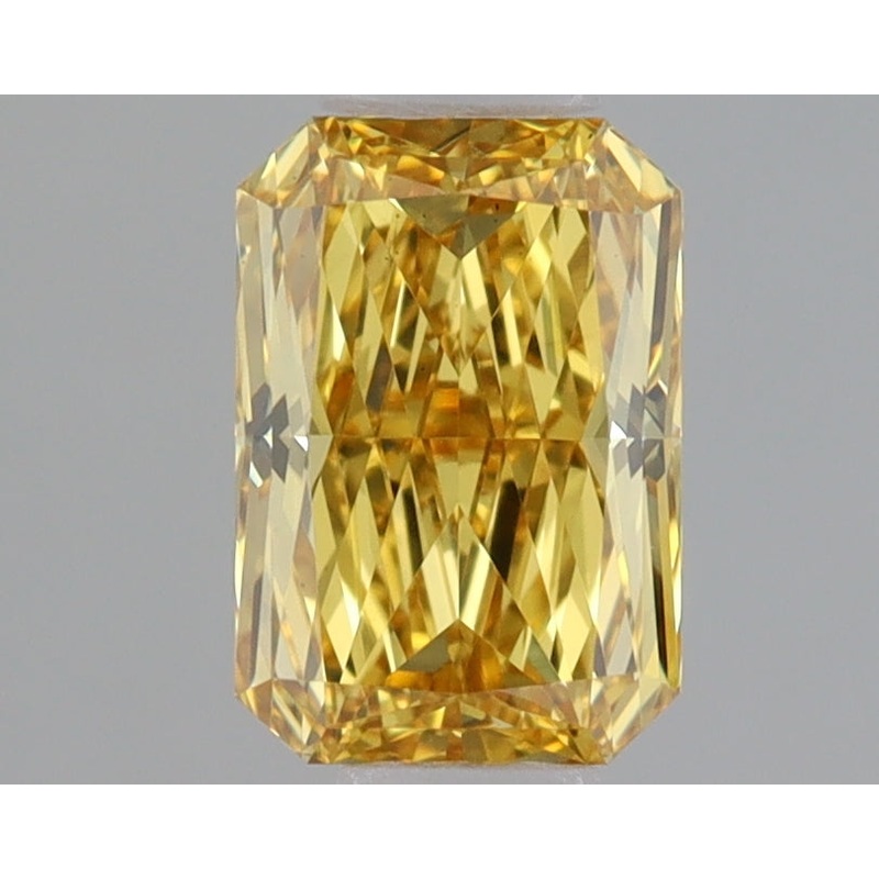 0.73 Ct Radiant Lab Diamond  Fancy Vivid Yellow  VS2   IGI