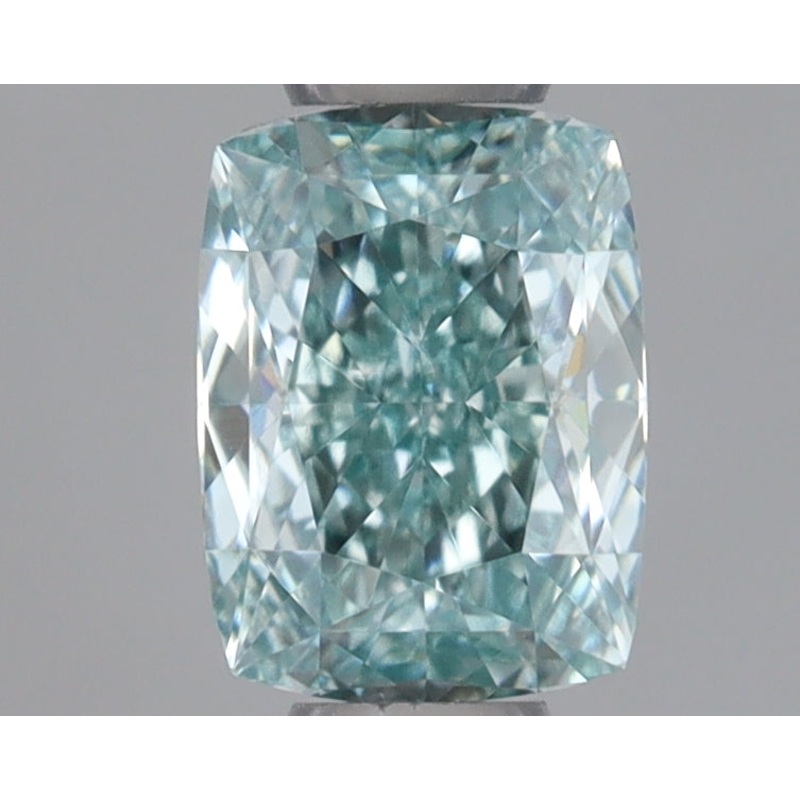 0.4 Ct Cushion Lab Diamond  Fancy Intense Green  VVS1   IGI