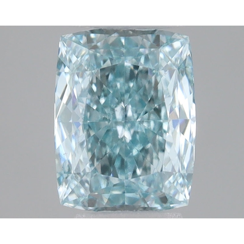 0.4 Ct Cushion Lab Diamond  Fancy Vivid Green  VS1   IGI