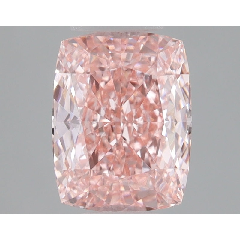 0.8 Ct Cushion Lab Diamond  Fancy Vivid Pink  VS1   IGI
