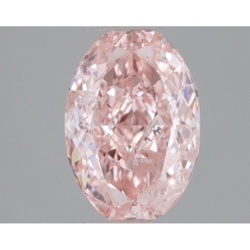 0.38 Ct Oval Lab Diamond  Fancy Intense Pink  SI2   IGI