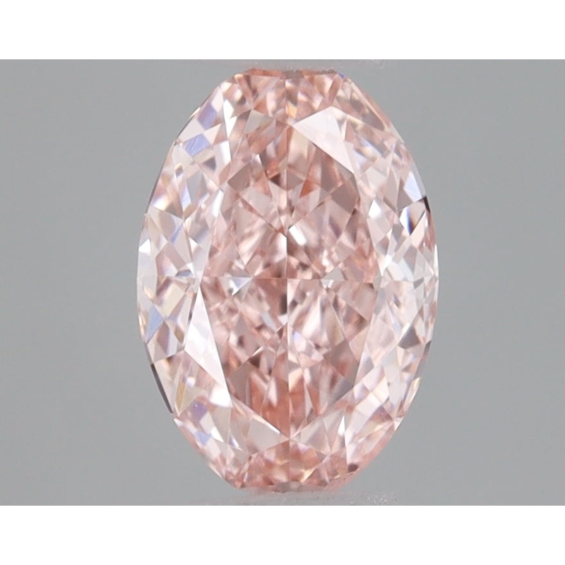 0.43 Ct Oval Lab Diamond  Fancy Intense Pink  VS2   IGI
