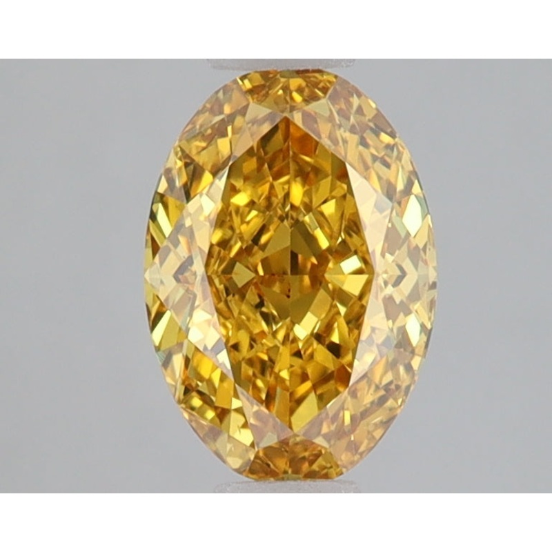 1.34 Ct Oval Lab Diamond  Fancy Vivid Yellow  VS1   IGI