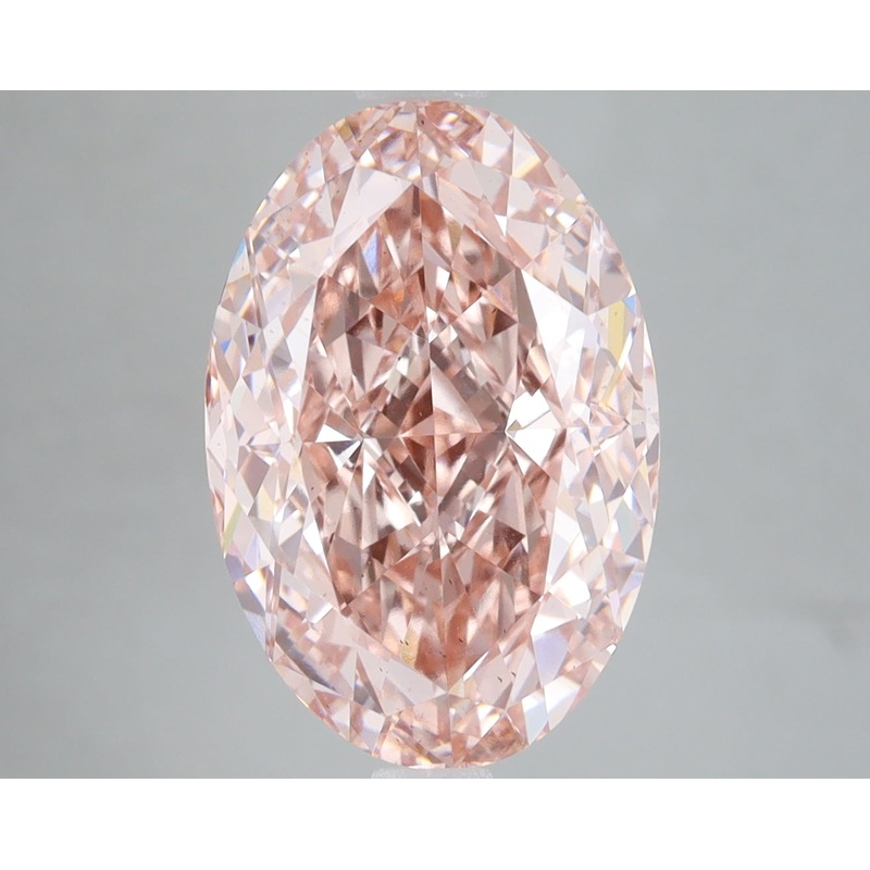 6.44 Ct Oval Lab Diamond  Fancy Vivid Pink  VS2   IGI