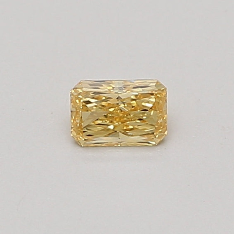 0.24 Ct Radiant Lab Diamond  Fancy Vivid Yellow  VS1   IGI