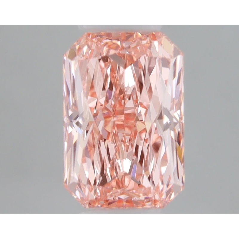 0.73 Ct Radiant Lab Diamond  Fancy Vivid Pink  VS1   IGI