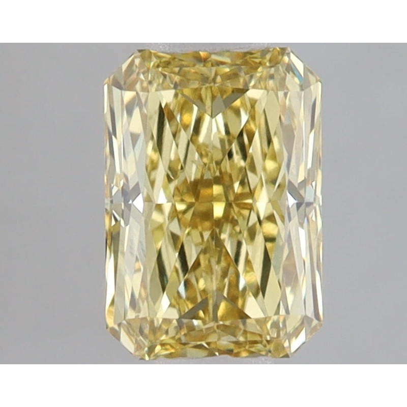 1.08 Ct Radiant Lab Diamond  Fancy Vivid Yellow  VS1   IGI