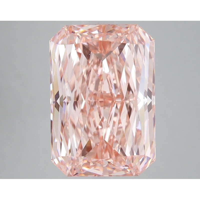 5.39 Ct Radiant Lab Diamond  Fancy Vivid Pink  VVS2   IGI
