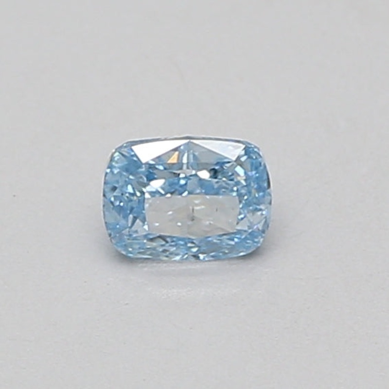 0.34 Ct Cushion Lab Diamond  Fancy Vivid Blue  VS2   IGI