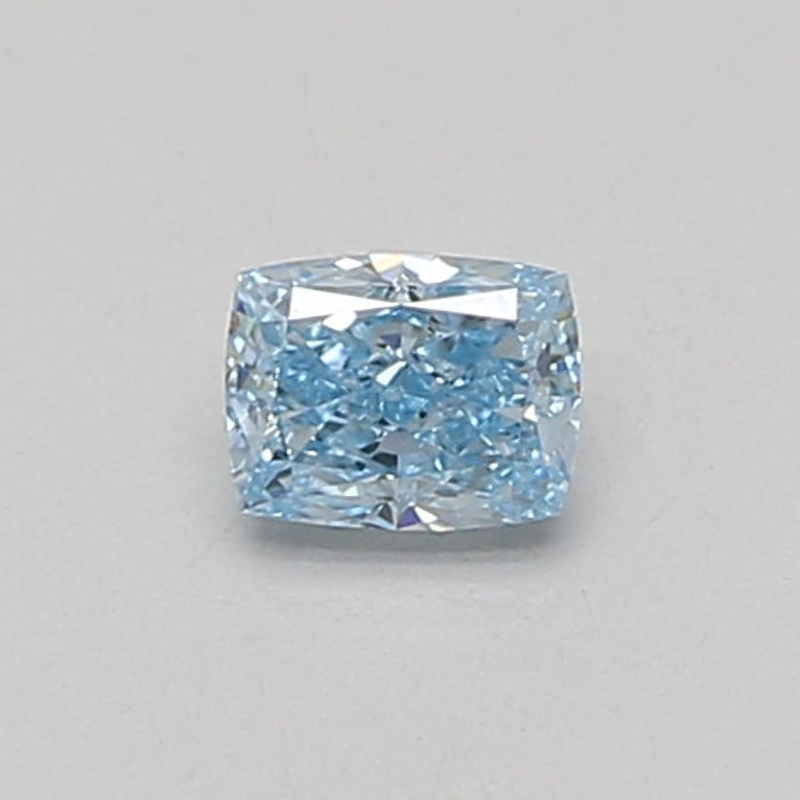 0.39 Ct Cushion Lab Diamond  Fancy Vivid Blue  VS1   IGI