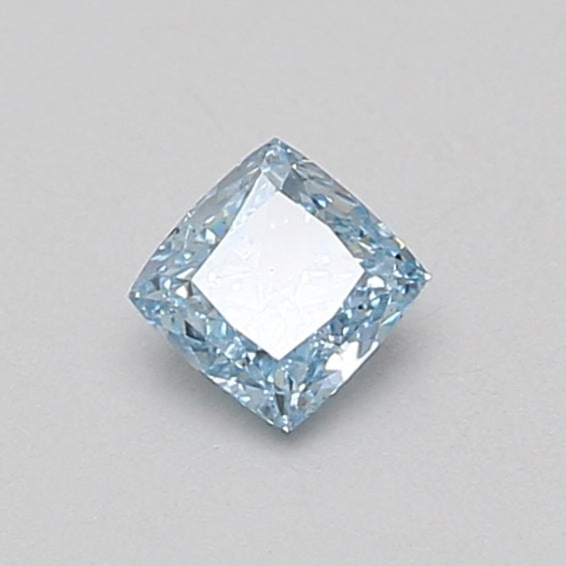 0.45 Ct Cushion Lab Diamond  Fancy Vivid Blue  VS2   IGI