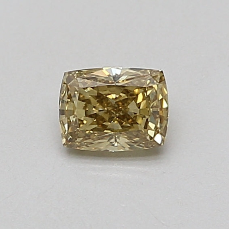 0.47 Ct Cushion Lab Diamond  Fancy Intense Grayish Yellow  VS1   IGI
