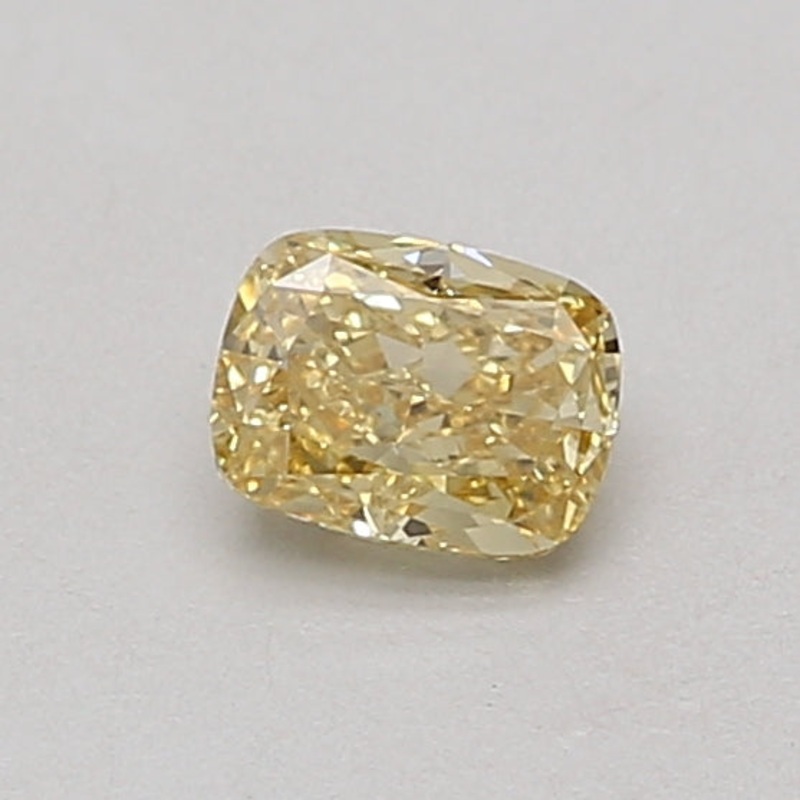 0.5 Ct Cushion Lab Diamond  Fancy Vivid Yellow  VS1   IGI