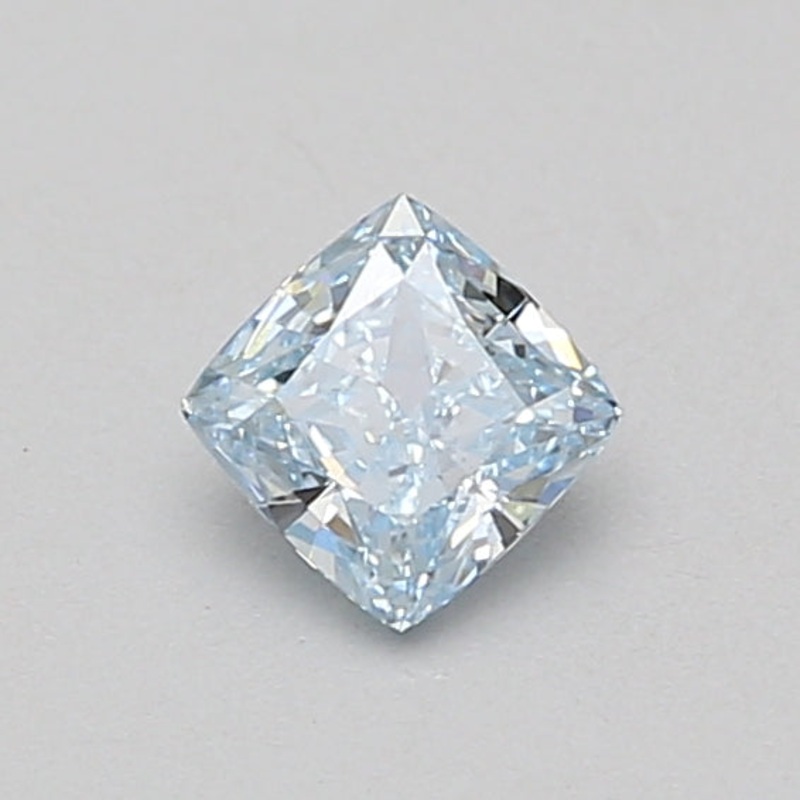 0.53 Ct Cushion Lab Diamond  Fancy Intense Blue  VS1   IGI