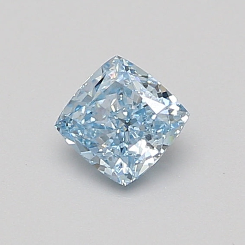 0.56 Ct Cushion Lab Diamond  Fancy Vivid Blue  VS2   IGI