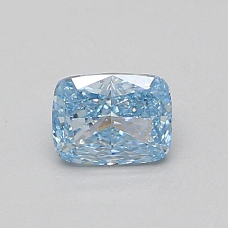 0.63 Ct Cushion Lab Diamond  Fancy Vivid Blue  VS1   IGI