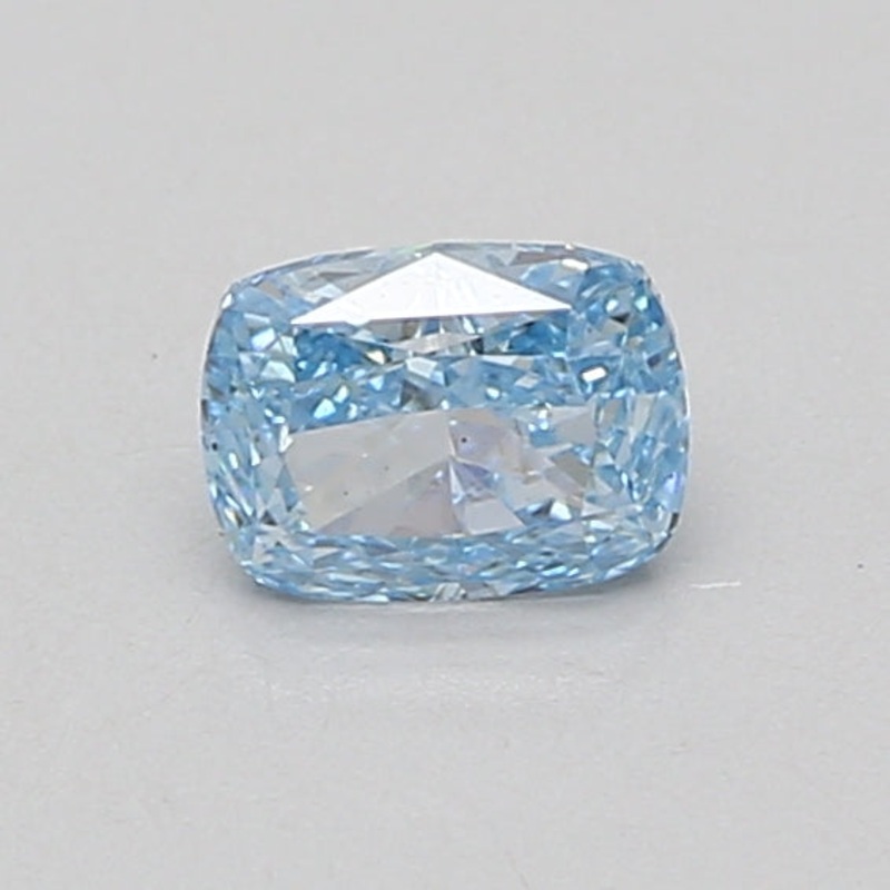 0.63 Ct Cushion Lab Diamond  Fancy Vivid Blue  VS2   IGI