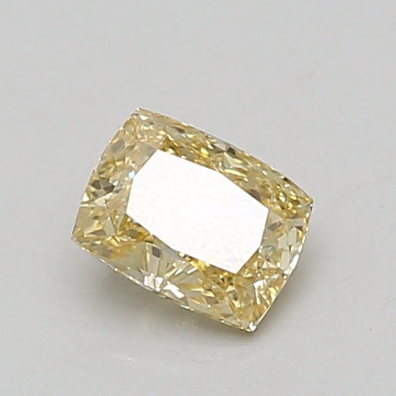 0.71 Ct Cushion Lab Diamond  Fancy Vivid Yellow  VVS2   IGI