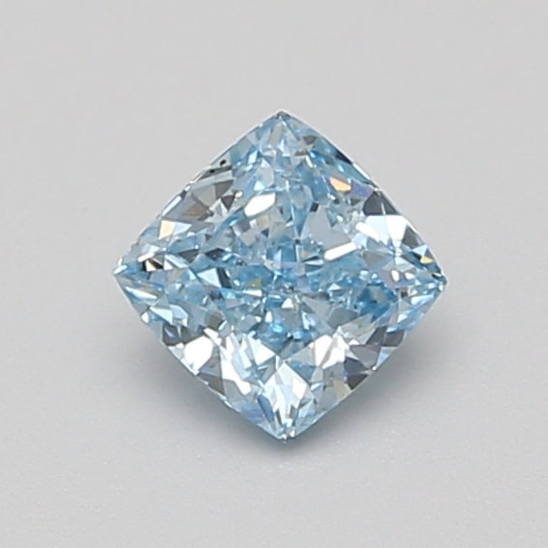 0.72 Ct Cushion Lab Diamond  Fancy Vivid Blue  VS1   IGI