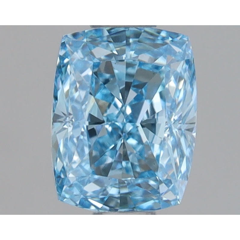 0.78 Ct Cushion Lab Diamond  Fancy Vivid Blue  VVS2   IGI