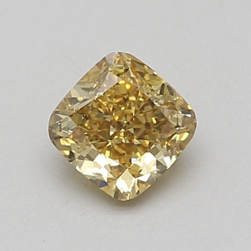 0.83 Ct Cushion Lab Diamond  Fancy Vivid Yellow  VS1   IGI