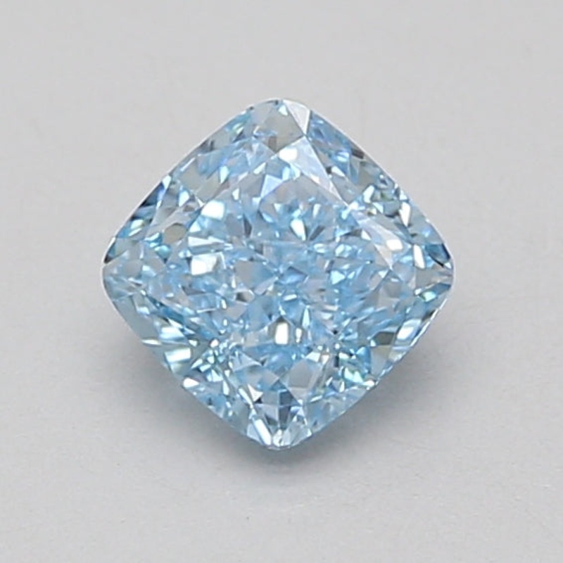 0.93 Ct Cushion Lab Diamond  Fancy Vivid Blue  VS1   IGI