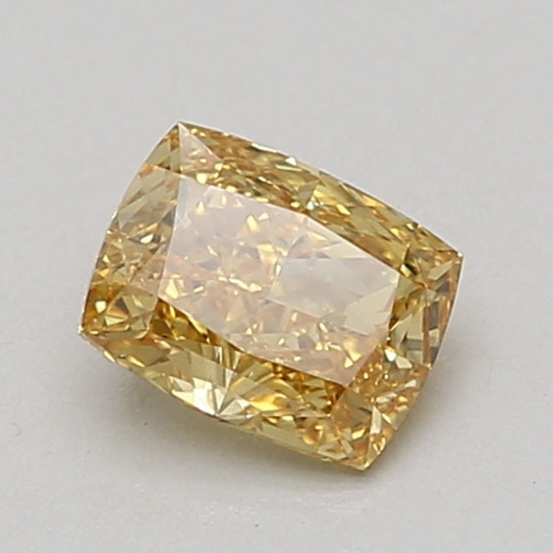 1.04 Ct Cushion Lab Diamond  Fancy Vivid Yellow  VS1   IGI