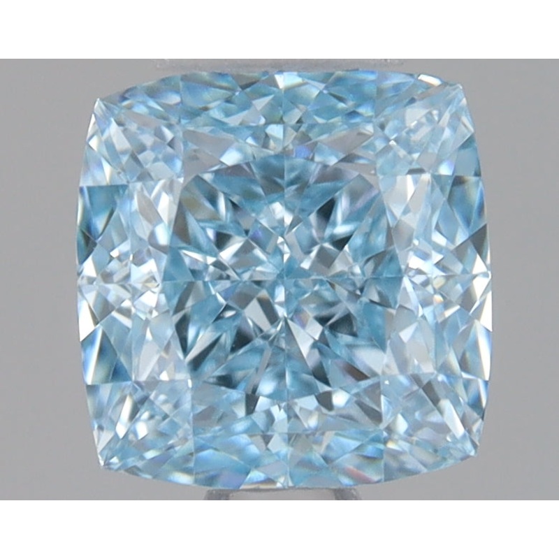 1.08 Ct Cushion Lab Diamond  Fancy Intense Blue  VVS2   IGI