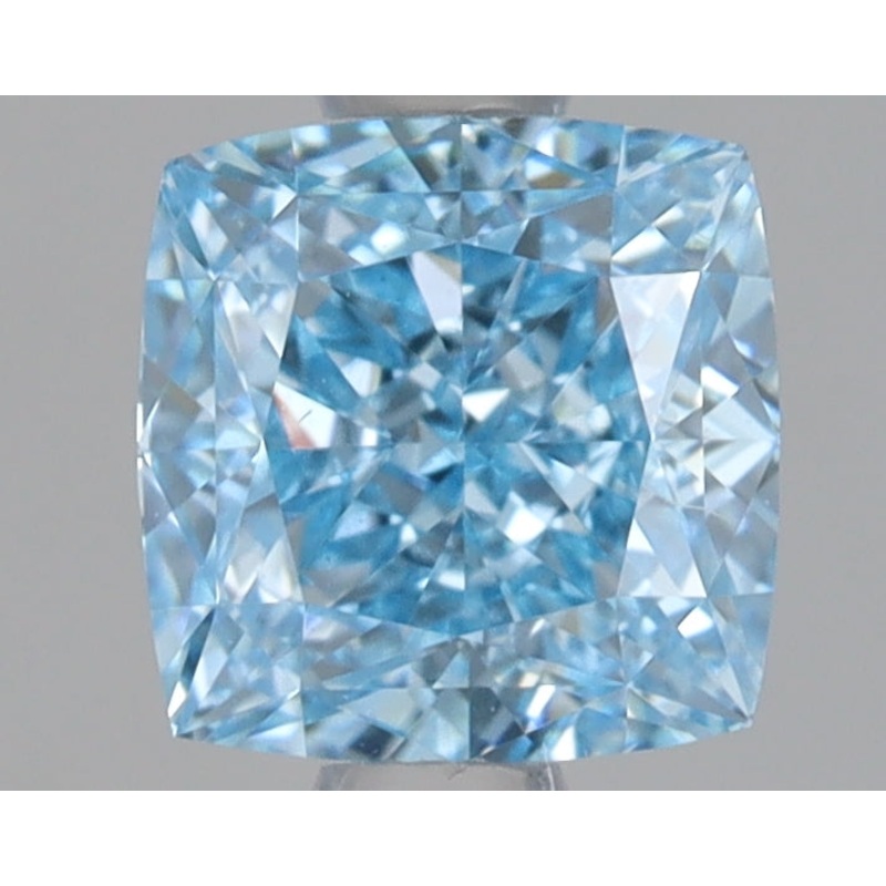 1.08 Ct Cushion Lab Diamond  Fancy Vivid Blue  VS1   IGI