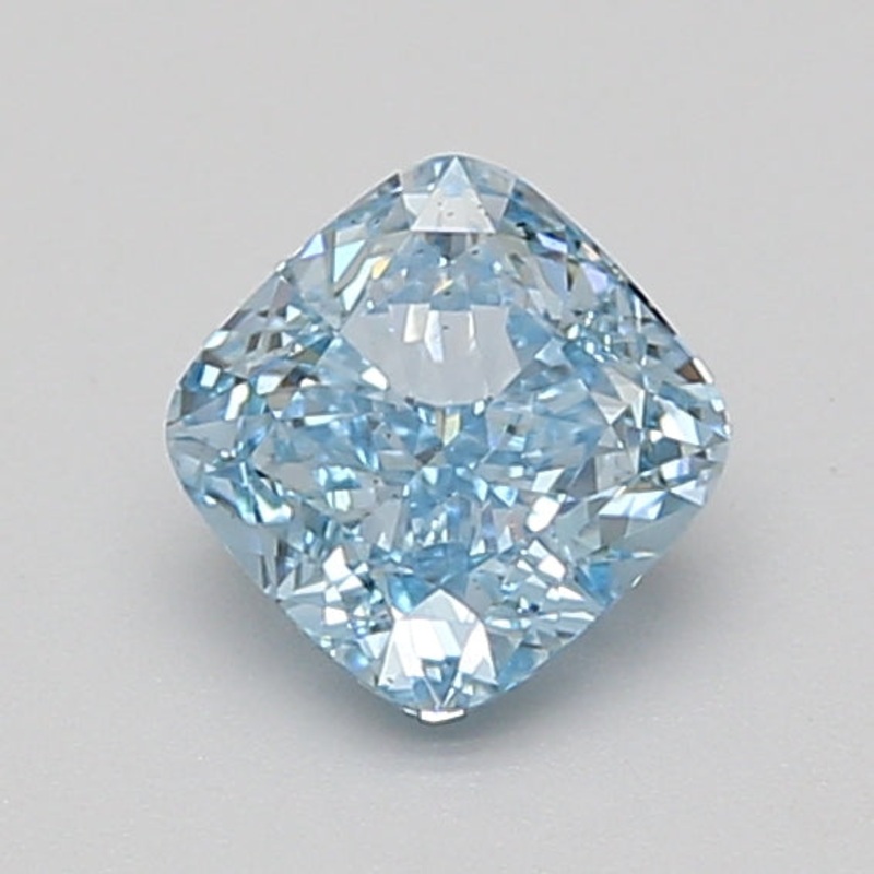 1.08 Ct Cushion Lab Diamond  Fancy Vivid Blue  VS2   IGI