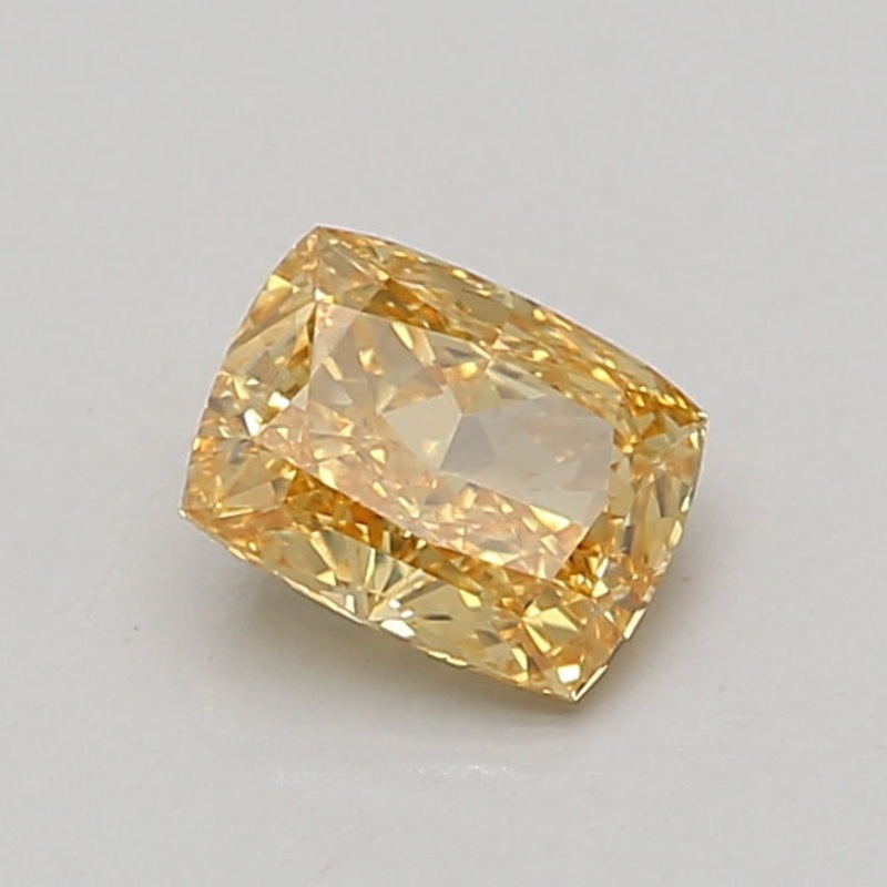 1.08 Ct Cushion Lab Diamond  Fancy Vivid Yellow  VVS2   IGI