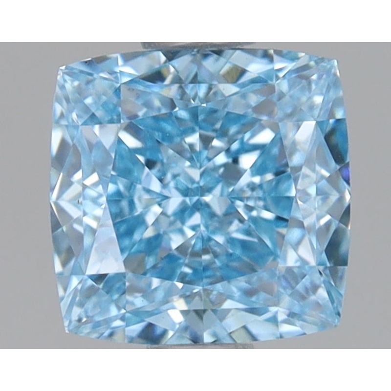 1.18 Ct Cushion Lab Diamond  Fancy Vivid Blue  VS1   IGI