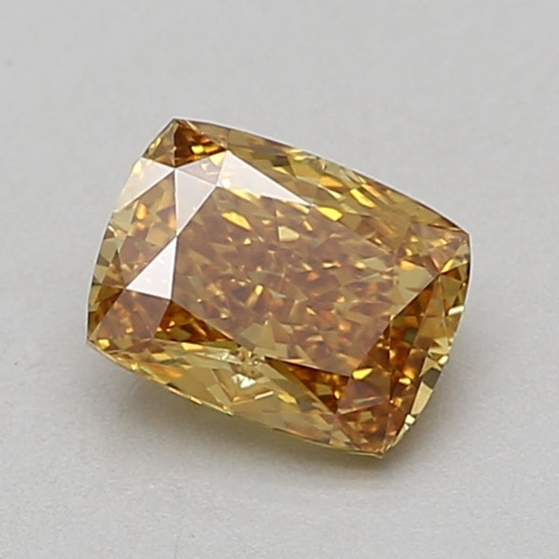 1.25 Ct Cushion Lab Diamond  Fancy Brown Yellow  SI1   IGI