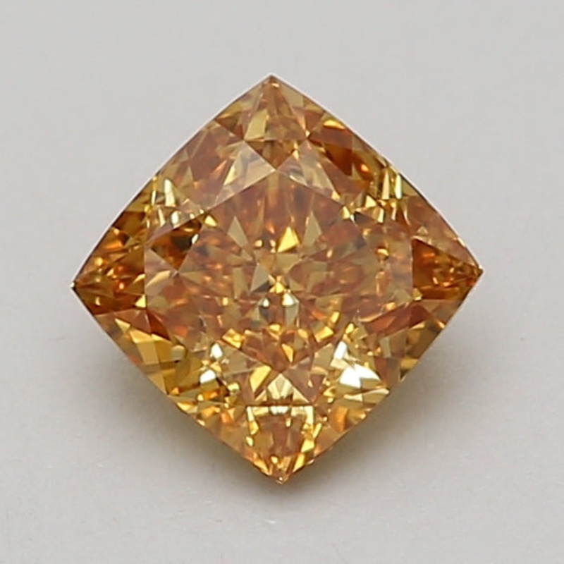1.26 Ct Cushion Lab Diamond  Fancy Brown Yellow  VS1   IGI