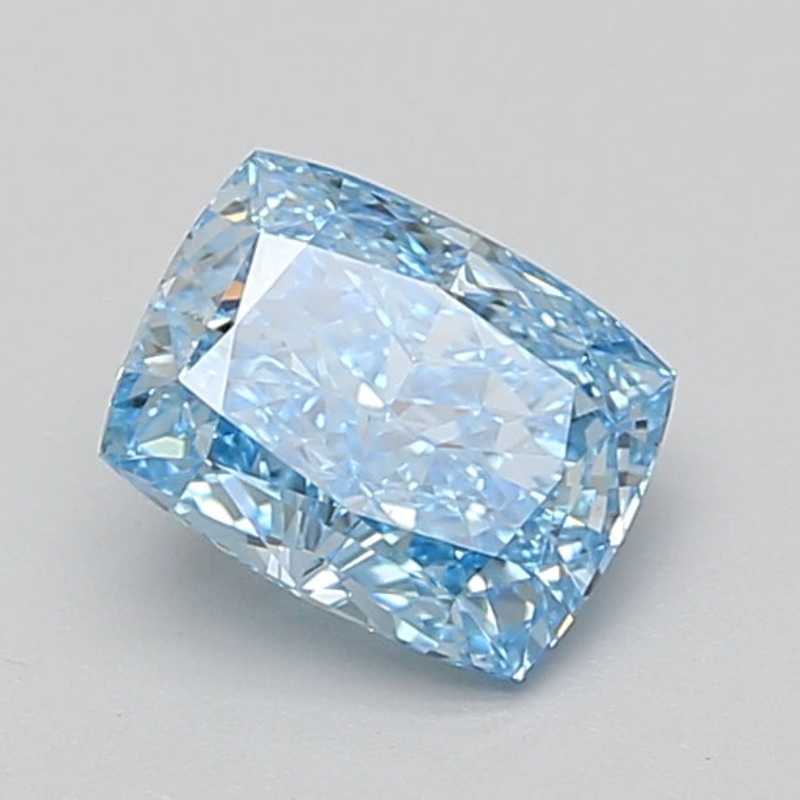1.42 Ct Cushion Lab Diamond  Fancy Vivid Blue  VS1   IGI