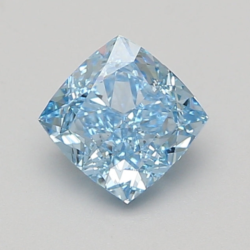 1.5 Ct Cushion Lab Diamond  Fancy Vivid Blue  VS2   IGI