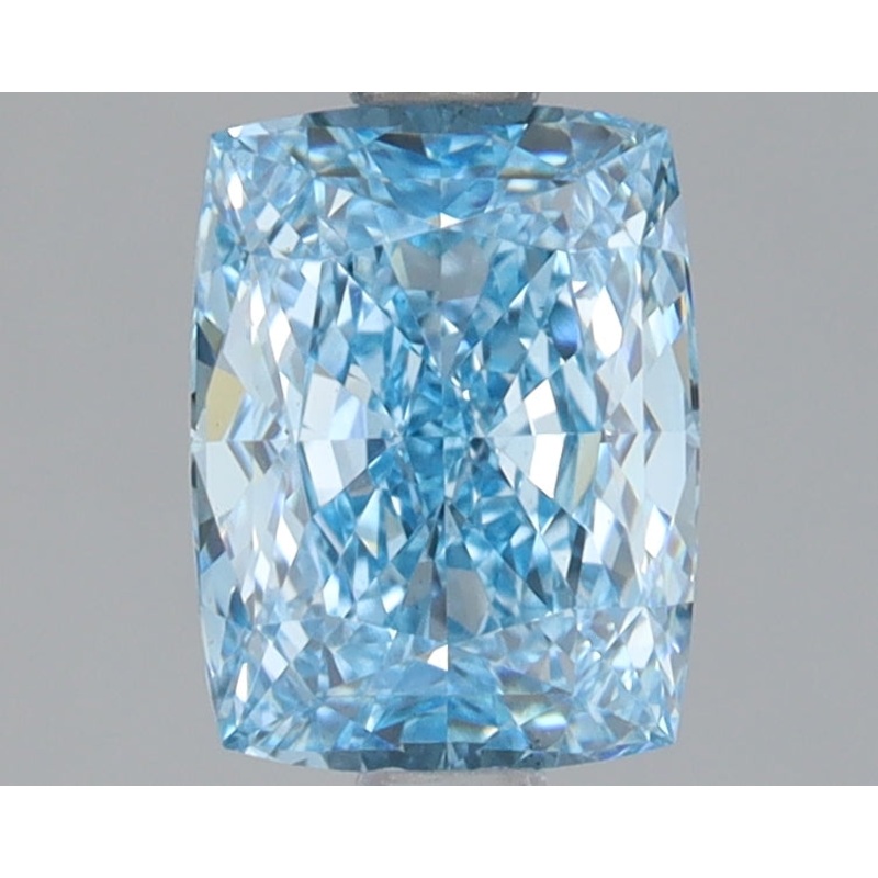 1.51 Ct Cushion Lab Diamond  Fancy Vivid Blue  VS1   IGI