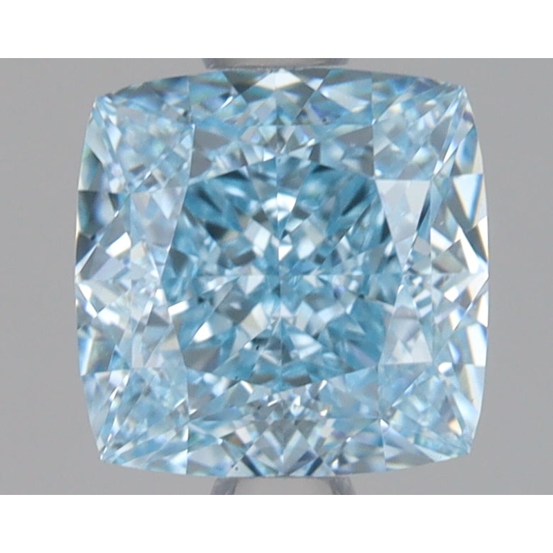 1.52 Ct Cushion Lab Diamond  Fancy Vivid Blue  VS1   IGI
