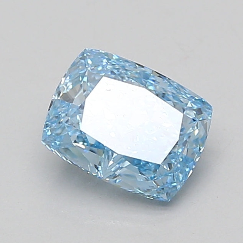 1.53 Ct Cushion Lab Diamond  Fancy Vivid Blue  VS1   IGI
