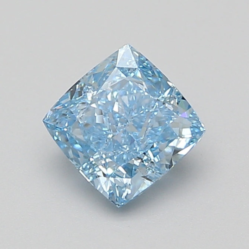 1.57 Ct Cushion Lab Diamond  Fancy Vivid Blue  VS1   IGI