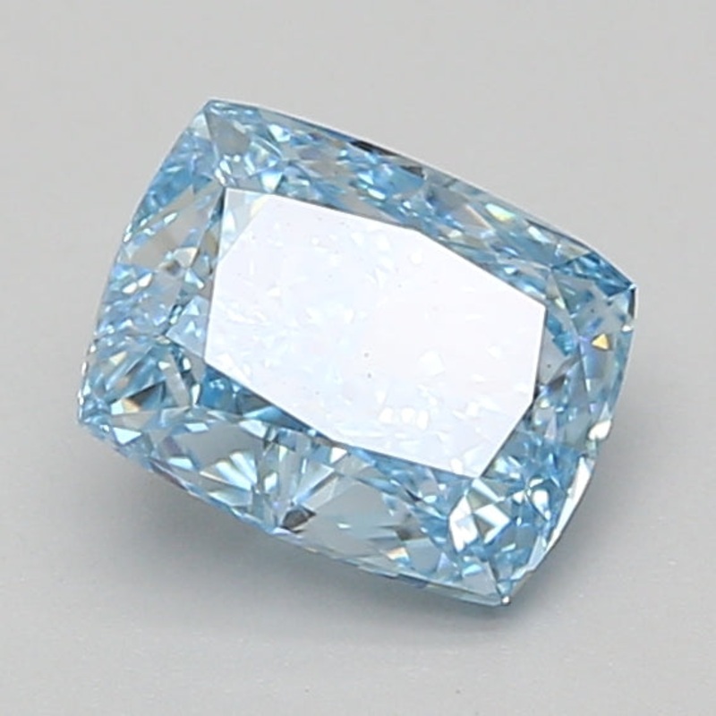 1.58 Ct Cushion Lab Diamond  Fancy Vivid Blue  VS1   IGI