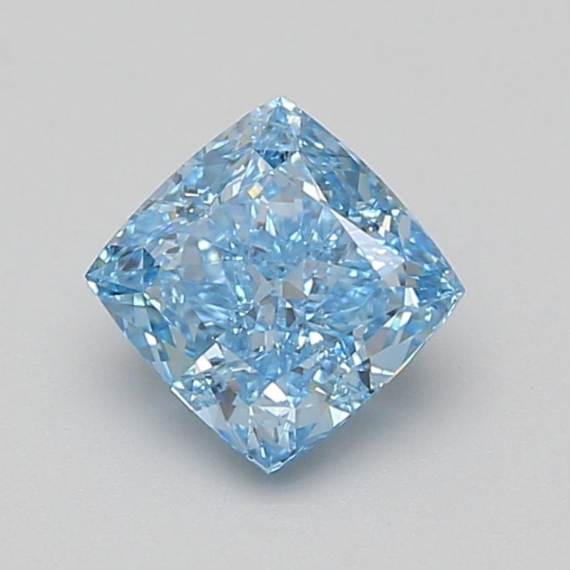 1.61 Ct Cushion Lab Diamond  Fancy Vivid Blue  VS1   IGI