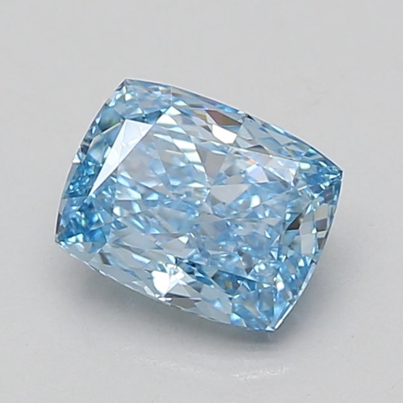 1.64 Ct Cushion Lab Diamond  Fancy Vivid Blue  VVS2   IGI