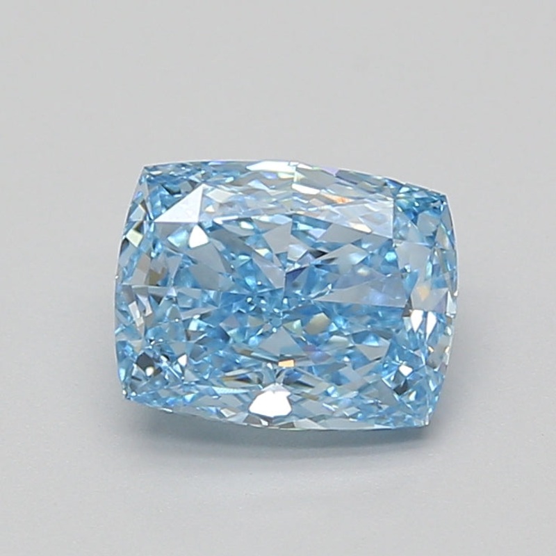 2.02 Ct Cushion Lab Diamond  Fancy Vivid Blue  VS1   IGI