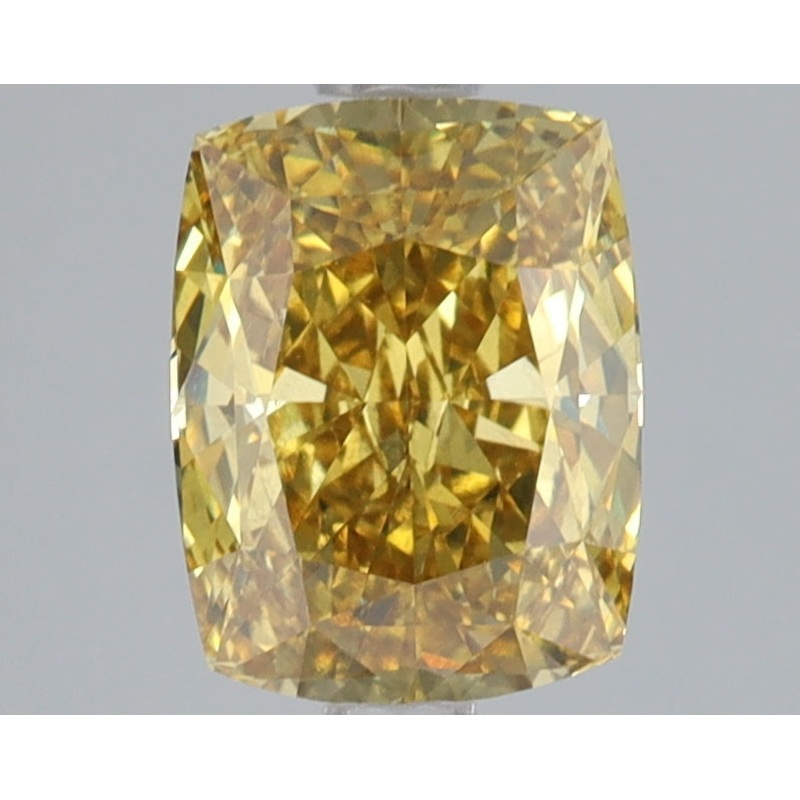 2.04 Ct Cushion Lab Diamond  Fancy Vivid Yellow  VS2   IGI