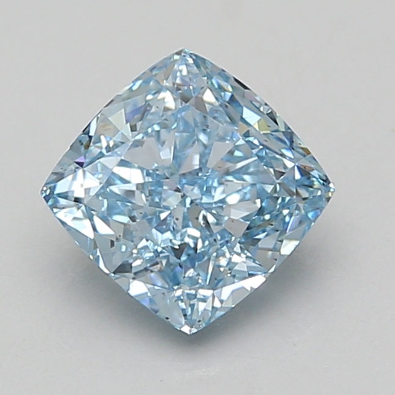 2.06 Ct Cushion Lab Diamond  Fancy Vivid Blue  SI1   IGI