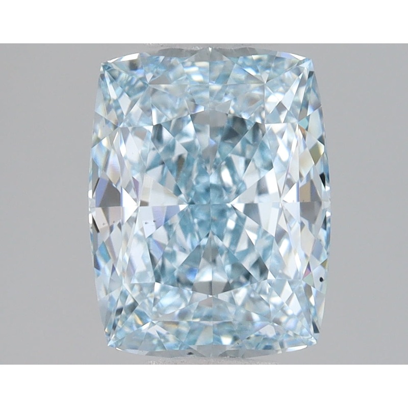 2.08 Ct Cushion Lab Diamond  Fancy Intense Blue  VS2   IGI