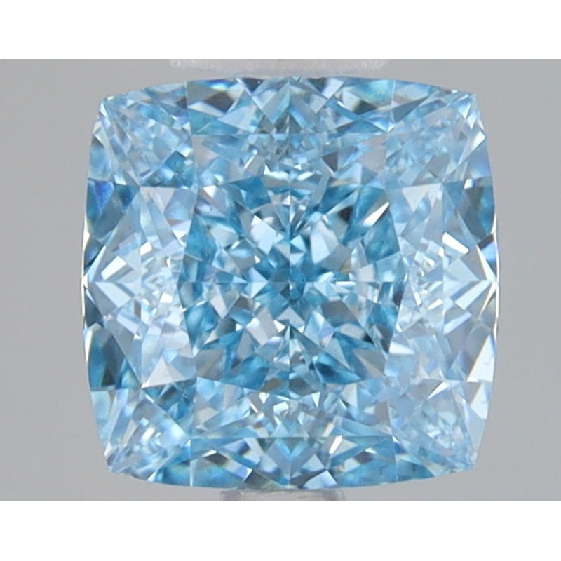 2.08 Ct Cushion Lab Diamond  Fancy Vivid Blue  VS1   IGI