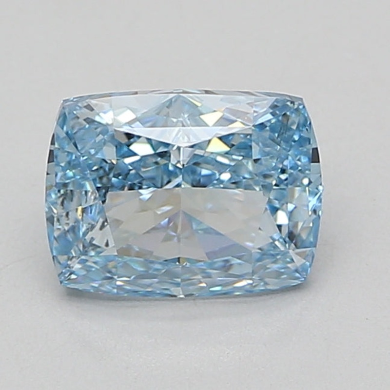 2.09 Ct Cushion Lab Diamond  Fancy Vivid Blue  SI1   IGI